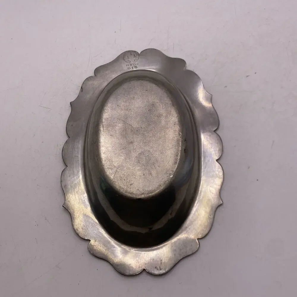 Antique Ray Silver Co Silver Plated Pewter Dish
